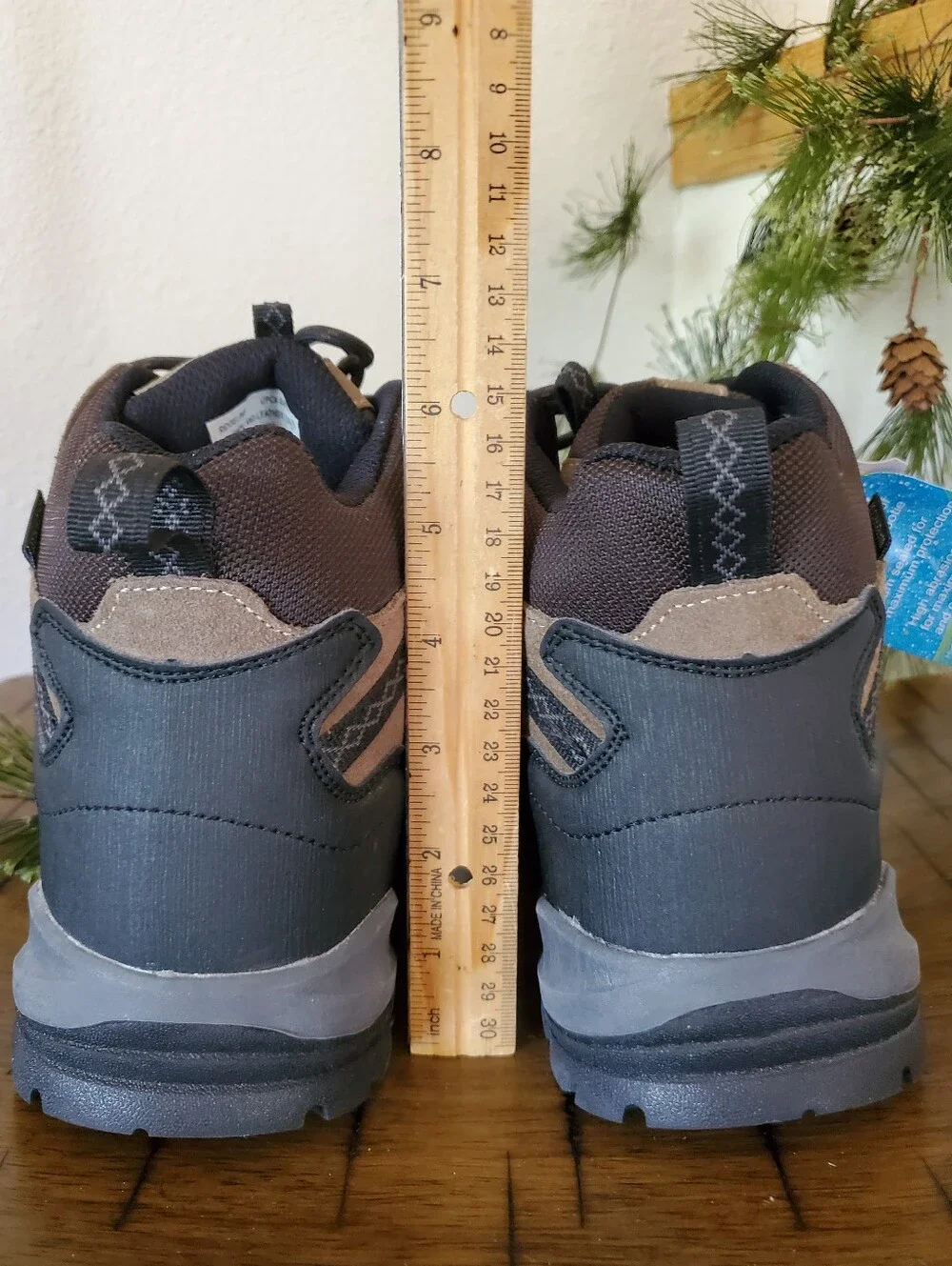 NWT Eddie Bauer Men Ridgeline Brown Waterproof Leather Hiking Boots